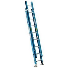 Blue extension ladder 
