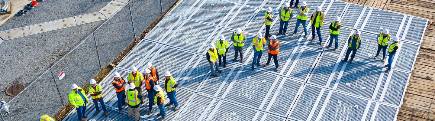 EPZ ground protection matting at a construction site