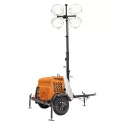 Orange Generac portable light tower