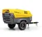 Yellow Atlas Copco towable air compressor
