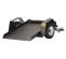 Black Barretto single axle utility trailer