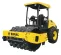 Yellow Bomag Ride-on Single Padfoot Drum Vibratory Roller