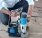 Black and silver and blue CS UNITEC Drill Press Magnetic 1-1/2 in., Electric Powered