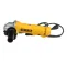 Yellow DeWalt electric angle grinder