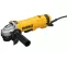 Yellow DeWalt electric angle grinder