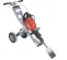 Red and silver MAKINEX Demolition Hammer Tile Stripping Cart, 35 lb. Weight Class