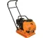 Orange Multiquip Mikasa vibratory plate compactor