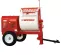 Red and white MULTIQUIP Mortar Mixer, 9 cubic ft., Gas Powered