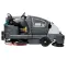 Gray Nilfisk 62 inch Ride-on Floor Scrubber Sweeper