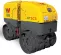 Yellow Wacker-Neuson walk-behind tandem padfoot drum trench compaction roller