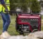 Red and gray HONDA 6,500-6,900 W Portable Generator, Gas