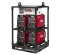 Black and red LINCOLN Welder Rack, 450 Amps, 4 Pack