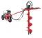 Red LITTLE BVR One-man Auger, 11 HP, 72 in. Depth, Hydraulic Powered