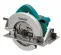 Green and gray MAKITA Circular Saw, 7 in., Electric Powered