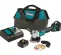 Green and black MAKITA Angle Grinder, 4-1/2 in., Cordless, Electric Powered