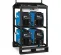 Blue and black MILLERELEC Welder Rack, 350 Amps, 4 Pack