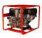 Red and silver and black MULTIQUIP Trash Pump, 3 in., Gas Powered