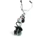 White and silver and black STIHL Hand-held Tiller, Two-cycle Engine