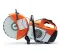 Orange and white Stihl 12 inch concrete cut-off saw