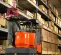 Orange and black TOYOTA Pallet Jack, 6,000 lbs., Electric Powered