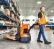 Orange and black TOYOTA Pallet Jack, 4,000 lbs., Electric Powered