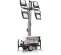 White and silver and black GENERAC Portable LED Light Tower, Electric Powered