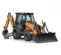 Orange and gray CASE 60-90 HP Backhoe Loader, 14 ft. Dig Depth