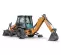 Orange and gray CASE 60-90 HP Backhoe Loader, 14 ft. Dig Depth