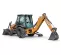 Orange and gray CASE 60-90 HP Backhoe Loader, 14 ft. Dig Depth, Extendahoe
