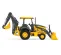 Yellow and black John Deere Backhoe Loader with 17 foot Dig Depth and Extendahoe