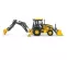 Yellow and gray JOHN DEERE 108-116 HP Backhoe Loader, 15-16 ft. Dig Depth, Extendahoe