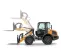 Orange and black CASE 106 in. Pallet Fork Attachment for Wheel Loader