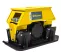 Yellow and black Vibratory Plate Compactor Attachment for Mini Excavator