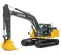 Yellow, gray and black JOHN DEERE 49,000-54,000 lb. Excavator