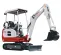 Red, white and black 4,200 lb. electric Mini Excavator