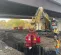 Red and black HPSI 67 ft.-lbs. Vibratory Pile Hammer Attachment for Excavator