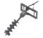 Gray PALADIN Hydraulic Auger System for Mini Excavator