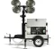 White and black GENERAC Towable Light Tower with 6kW Generator, 4,200W, 30 ft. Vertical Mast, Diesel Powered