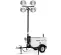 White and black GENERAC Towable Light Tower with 6kW Generator, 4,200W, 30 ft. Vertical Mast, Diesel Powered