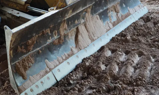 closeup of dozer
