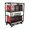 Black and red and white LEX Welder, 350 amp, 6-pack Multi-operator