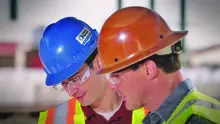 Workers in hard hats