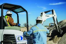 with excavator