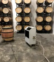 Water-cooled air conditioner in wine cellar
