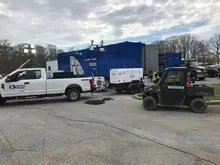 generator hitched to truck