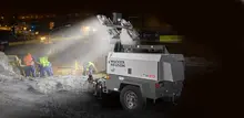 Wacker light tower at a jobsite
