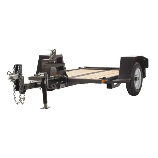 Black Barretto single axle utility trailer