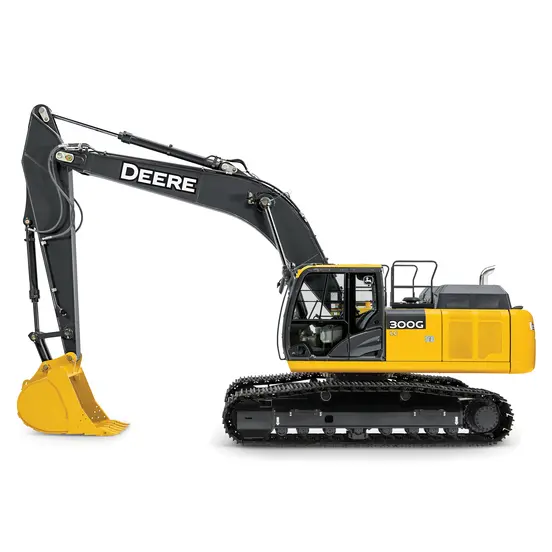 Yellow and gray JOHNDEERE 67,000-68,000 lb. Excavator