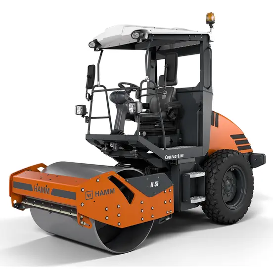 Orange Hamm Ride-on Single Smooth-drum Vibratory Roller