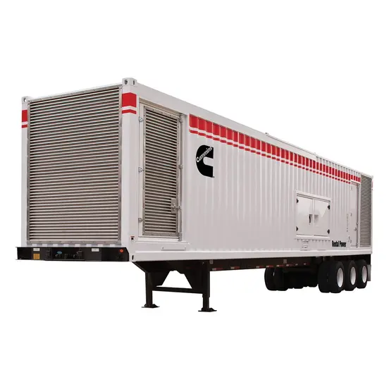 White, black and silver CUMMINS 1,600-2,000 kW Towable Generator, Diesel